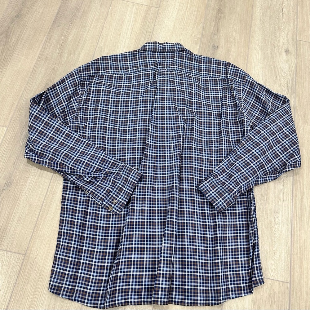 Faconnable long sleeve button down collared blue … - image 3